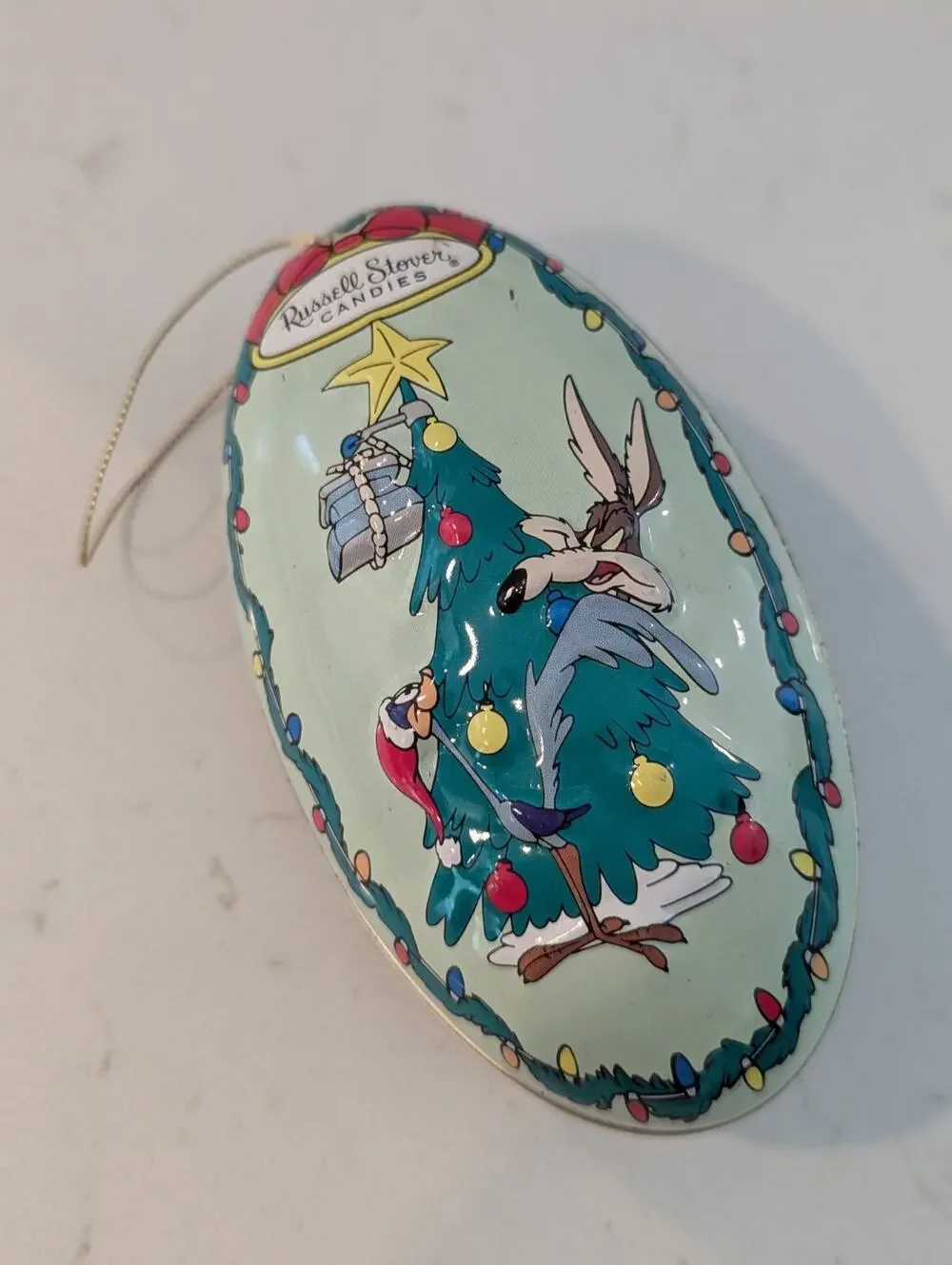 Russell Stover Road Runner Wile E Coyote Looney Tunes Christmas Ornament 1997